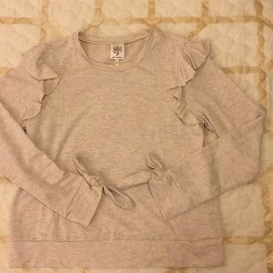 NWOT self-esteem ruffled sleeved top, size large